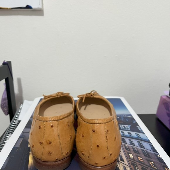 Giorgio's of Palm Beach Luxury Italian Ostrich Leather Ballerinas - Picture 4 of 4